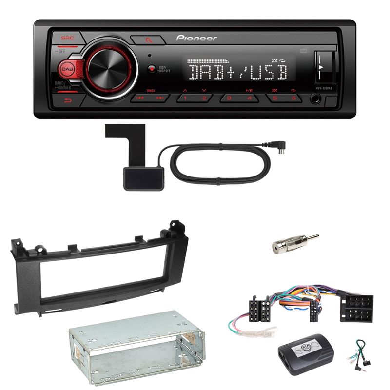 Pioneer MVH-130DAB Digitalradio USB Einbauset für Mercedes A B Klasse W169 W245