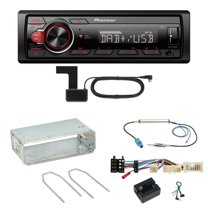 Pioneer MVH-130DAB Digitalradio USB Einbauset für Mercedes Citan W415