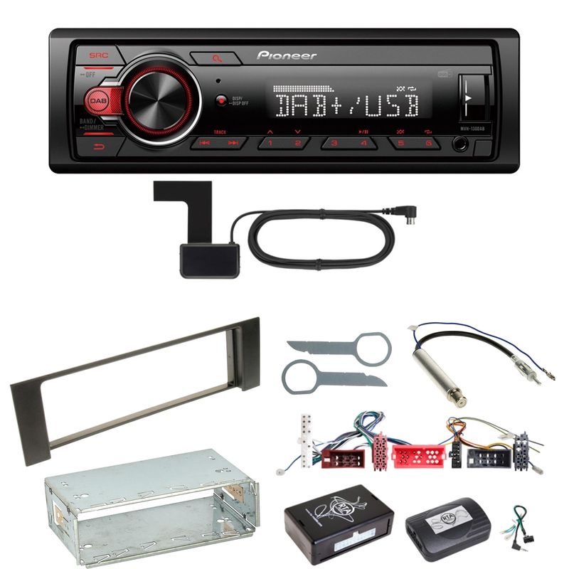 Pioneer MVH-130DAB Digitalradio USB Einbauset für Audi A4 B6 B7 Pioneer MVH-130DAB Digitalradio USB Einbauset für Audi A4 B6 B7