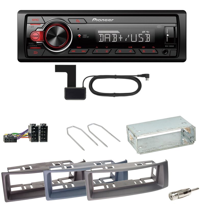 Pioneer MVH-130DAB Digitalradio USB Einbauset für Renault Megane Scenic 1 Pioneer MVH-130DAB Digitalradio USB Einbauset für Renault Megane Scenic 1