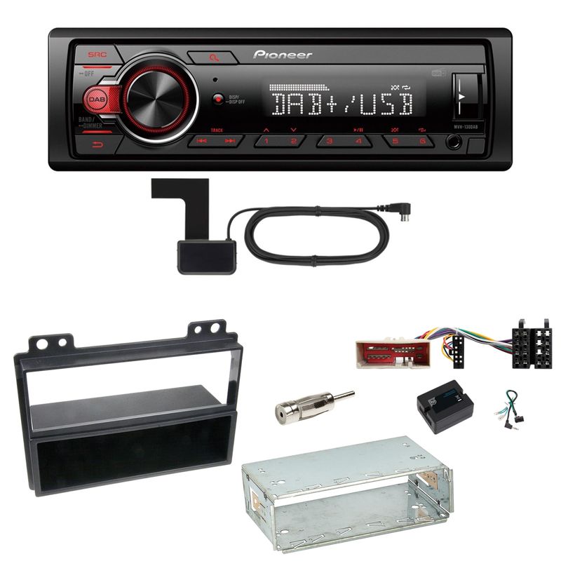 Pioneer MVH-130DAB Digitalradio USB Einbauset für Ford Fusion Fiesta Pioneer MVH-130DAB Digitalradio USB Einbauset für Ford Fusion Fiesta