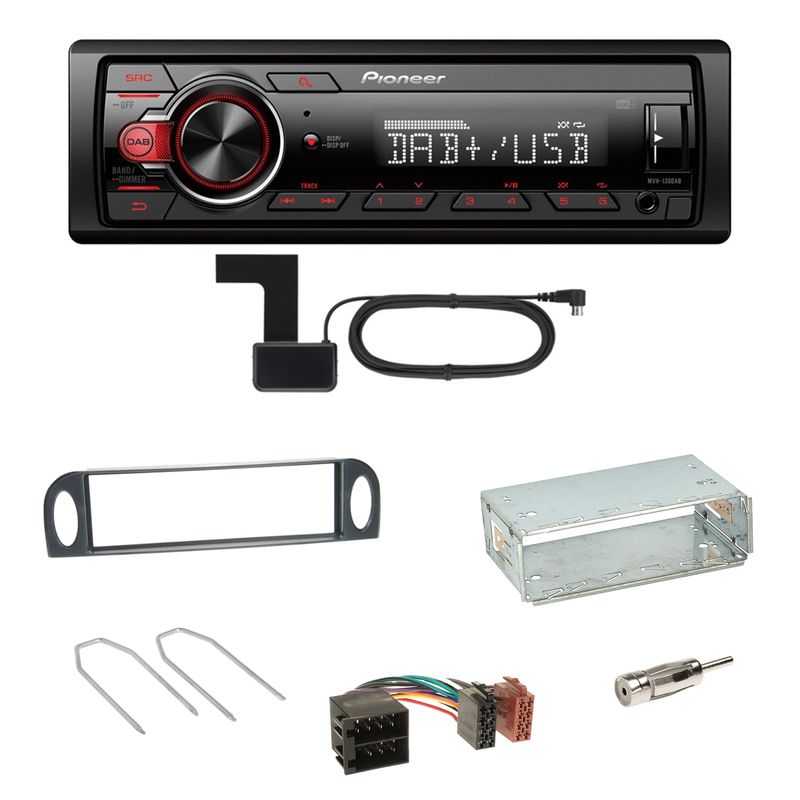Pioneer MVH-130DAB Digitalradio USB Einbauset für Citroen C5 bis 07/2004 Pioneer MVH-130DAB Digitalradio USB Einbauset für Citroen C5 bis 07/2004