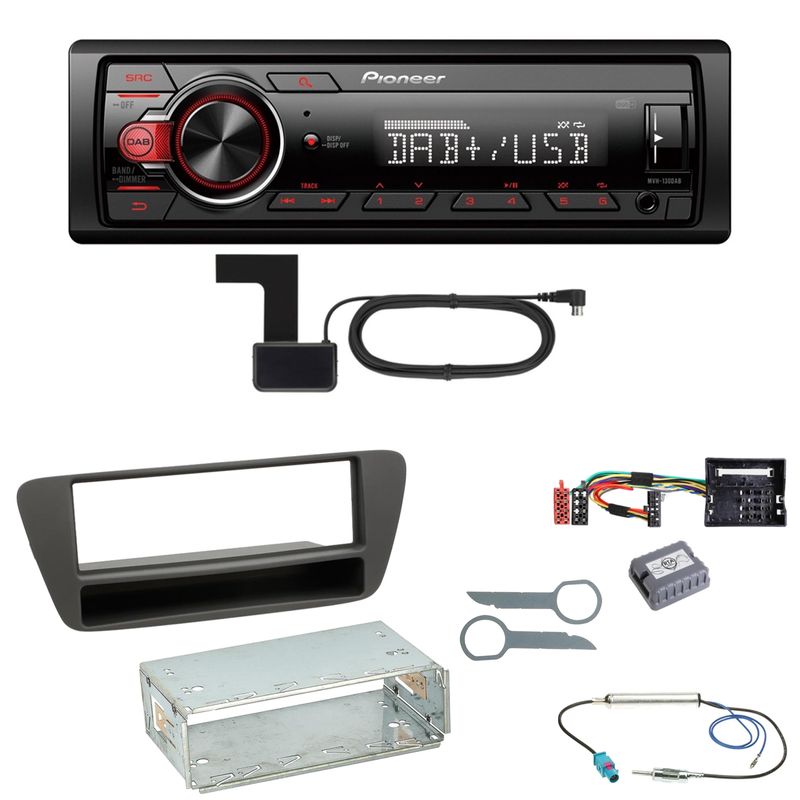 Pioneer MVH-130DAB Digitalradio USB Einbauset für Audi Q3 8U Pioneer MVH-130DAB Digitalradio USB Einbauset für Audi Q3 8U