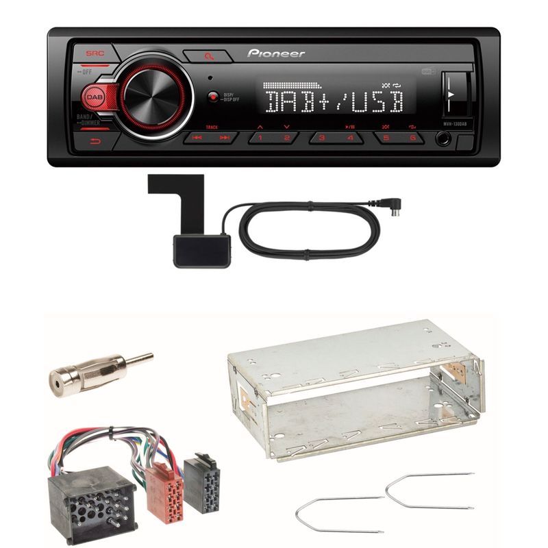 Pioneer MVH-130DAB Digitalradio USB Einbauset für BMW E30 E34 E32