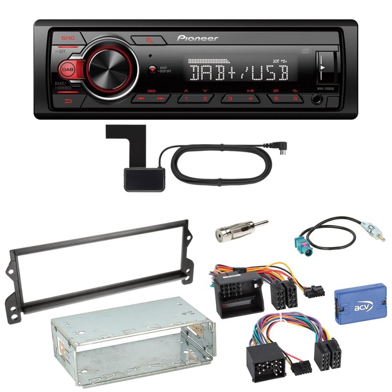 Pioneer MVH-130DAB Digitalradio USB Einbauset für MINI R50 R52 R53