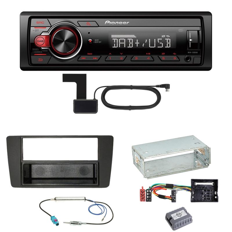 Pioneer MVH-130DAB Digitalradio USB Einbauset für Skoda Octavia 2 Yeti 5L