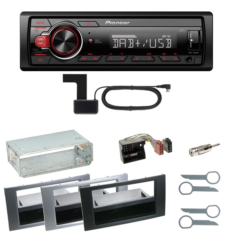 Pioneer MVH-130DAB Digitalradio USB Einbauset für Ford Focus C-Max Fiesta Transit Pioneer MVH-130DAB Digitalradio USB Einbauset für Ford Focus C-Max Fiesta Transit