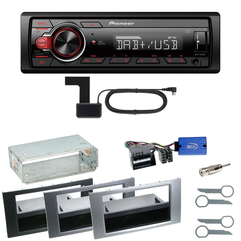 Pioneer MVH-130DAB Digitalradio USB Einbauset für Ford Kuga Fusion Galaxy S-Max Pioneer MVH-130DAB Digitalradio USB Einbauset für Ford Kuga Fusion Galaxy S-Max