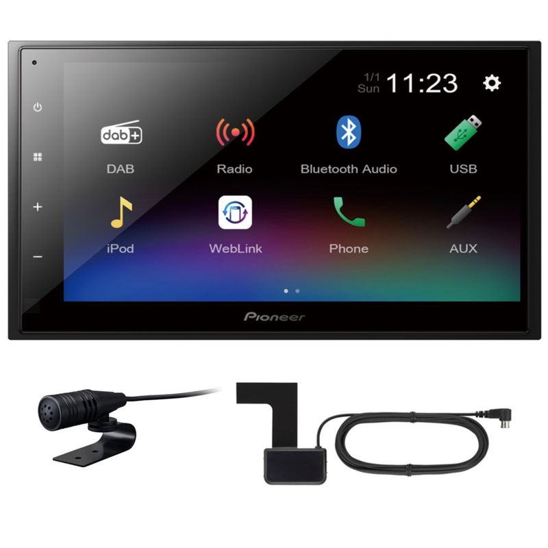 PIONEER DMH-A340DAB 2-DIN Moniceiver Bluetooth Digitalradio USB inkl Antenne