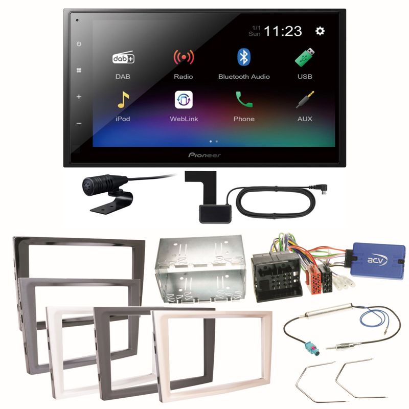 Pioneer DMH-A340DAB Digitalradio Einbauset für Opel Astra H Corsa D Zafira B Antara Pioneer DMH-A340DAB Digitalradio Einbauset für Opel Astra H Corsa D Zafira B Antara