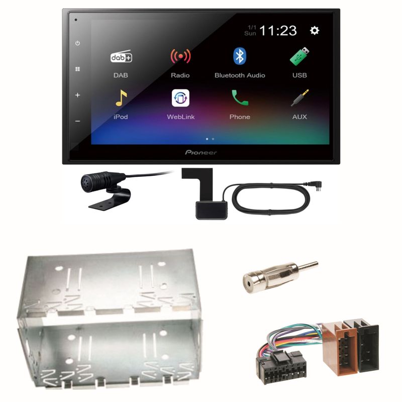 Pioneer DMH-A340DAB Digitalradio Bluetooth Einbauset für Mercedes Vito Viano W639 W447 Sprinter