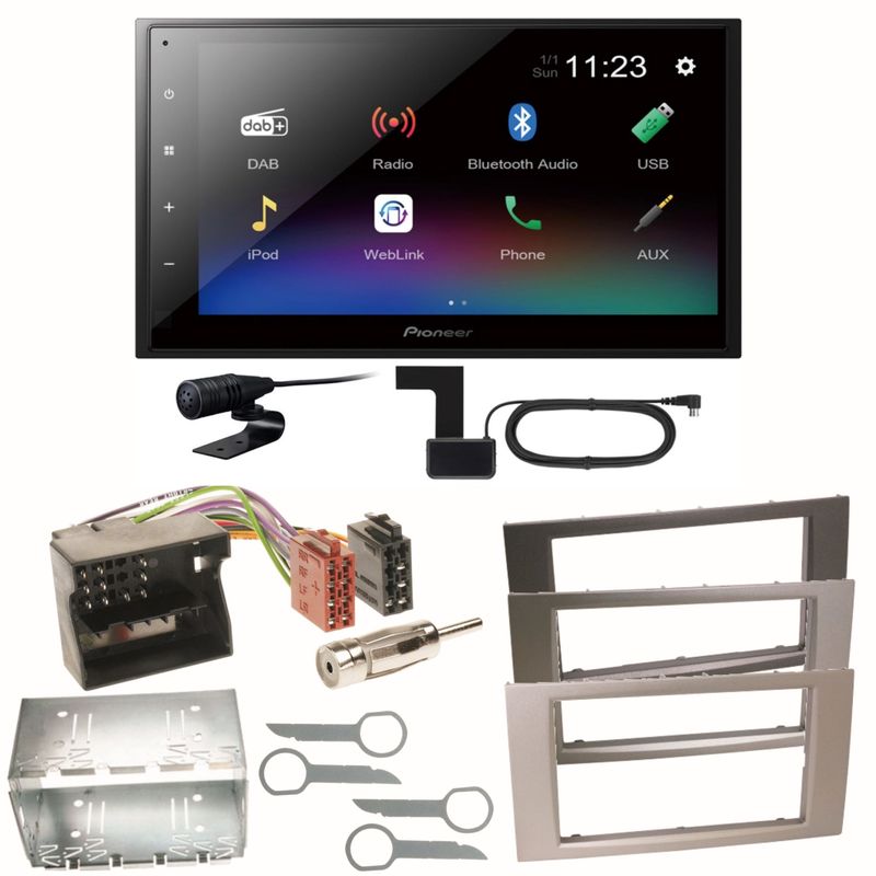 Pioneer DMH-A340DAB DAB+ Bluetooth Einbauset für Ford Focus Fusion Galaxy S-Max Pioneer DMH-A340DAB DAB+ Bluetooth Einbauset für Ford Focus Fusion Galaxy S-Max