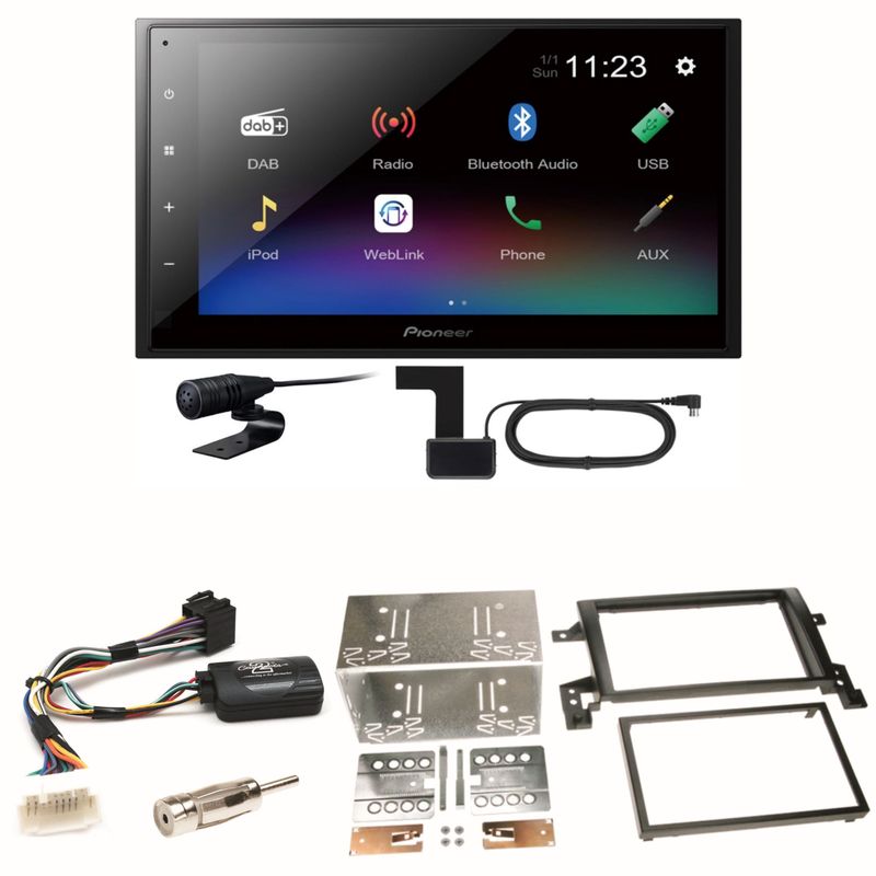 Pioneer DMH-A340DAB Digitalradio Bluetooth Einbauset für Suzuki Grand Vitara JT