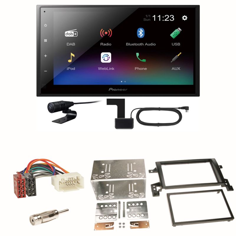 Pioneer DMH-A340DAB Digitalradio Bluetooth Einbauset für Suzuki Grand Vitara JT