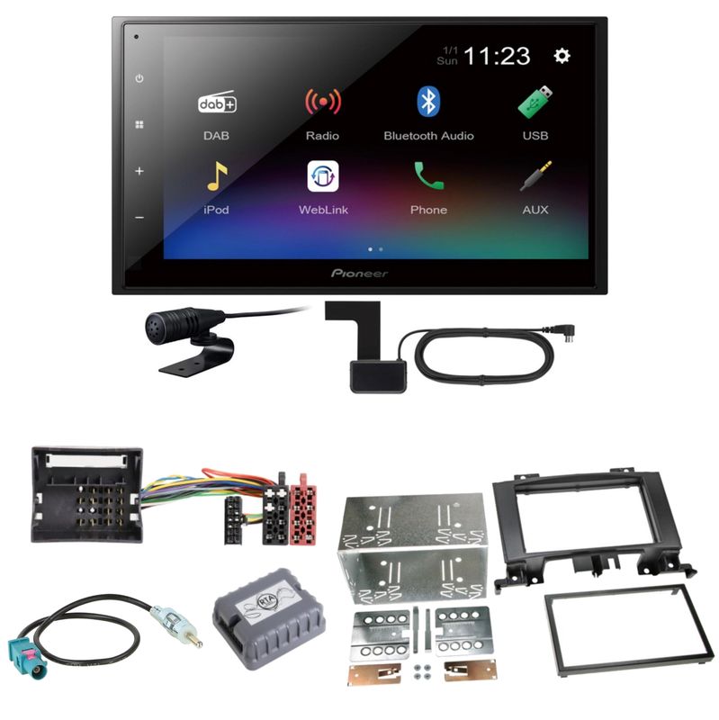 Pioneer DMH-A340DAB DAB+ Bluetooth Einbauset für Mercedes Sprinter W906 Crafter Pioneer DMH-A340DAB DAB+ Bluetooth Einbauset für Mercedes Sprinter W906 Crafter