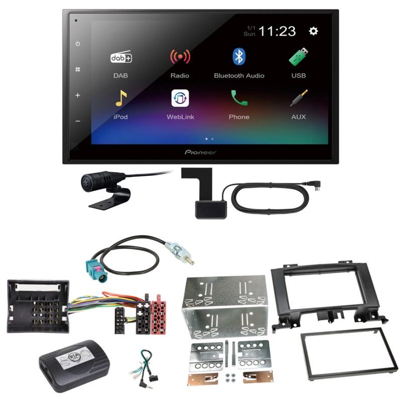 Pioneer DMH-A340DAB DAB+ Bluetooth Einbauset für Mercedes Sprinter W906 Crafter Pioneer DMH-A340DAB DAB+ Bluetooth Einbauset für Mercedes Sprinter W906 Crafter
