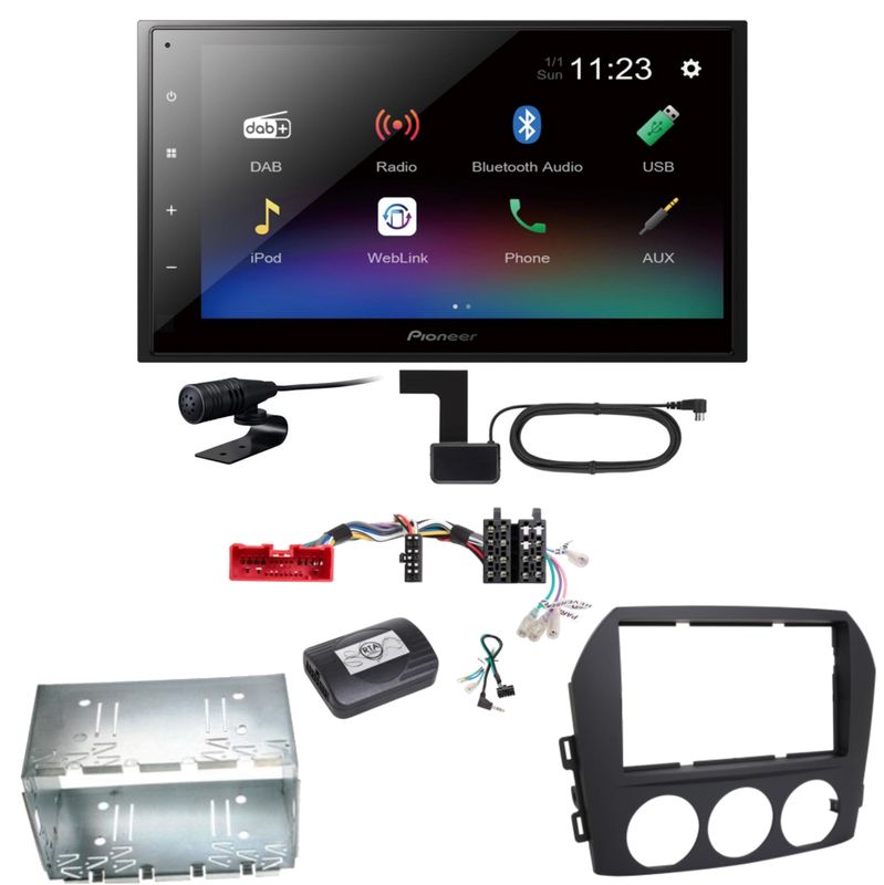 Pioneer DMH-A340DAB Digitalradio Bluetooth Einbauset für Mazda MX-5 NC Pioneer DMH-A340DAB Digitalradio Bluetooth Einbauset für Mazda MX-5 NC