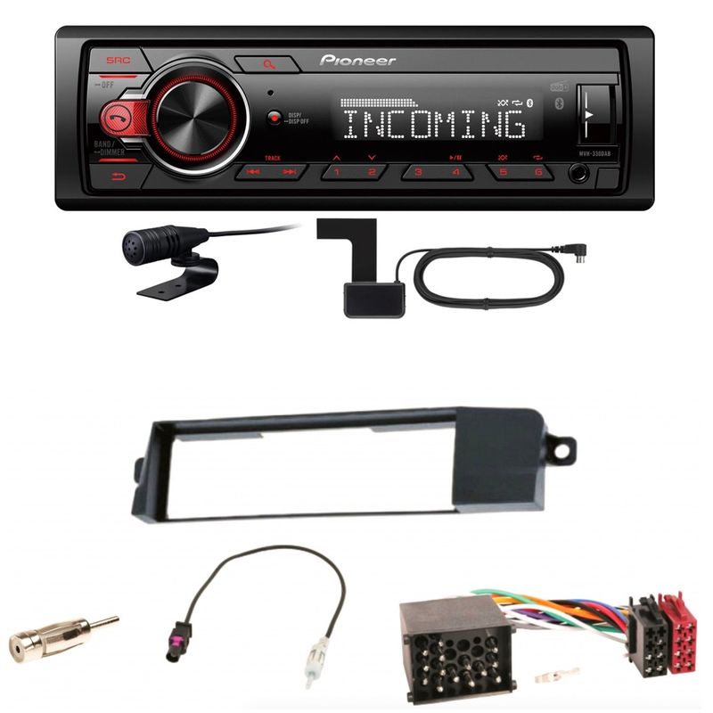 Pioneer MVH-330DAB Bluetooth Digitalradio Einbauset für BMW 3er E46