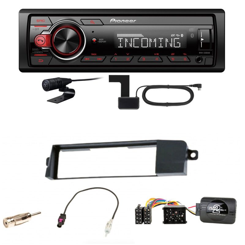 Pioneer MVH-330DAB Bluetooth Digitalradio Einbauset für BMW 3er E46