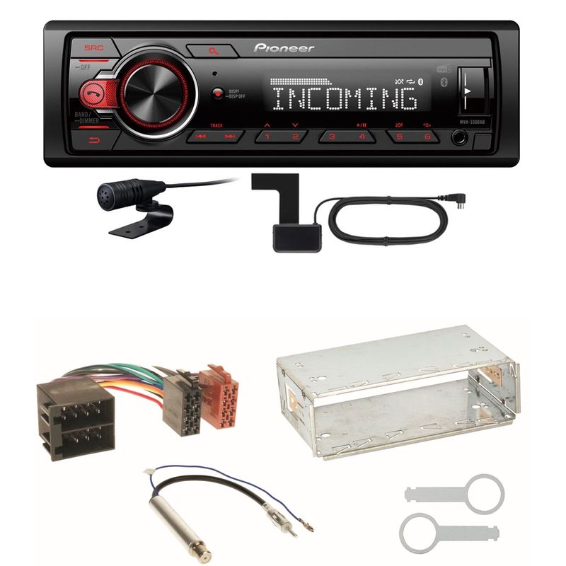 Pioneer MVH-330DAB Bluetooth DAB Einbauset für Skoda Octavia 1U Superb 1