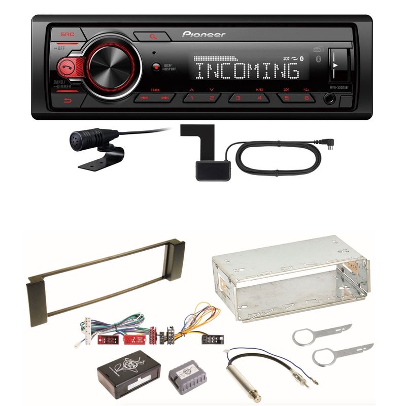 Pioneer MVH-330DAB Bluetooth Digitalradio Einbauset für Audi A3 8L A6 4B Pioneer MVH-330DAB Bluetooth Digitalradio Einbauset für Audi A3 8L A6 4B