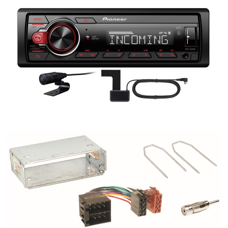 Pioneer MVH-330DAB Bluetooth DAB Einbauset für Opel Astra F G Corsa B Zafira A Pioneer MVH-330DAB Bluetooth DAB Einbauset für Opel Astra F G Corsa B Zafira A