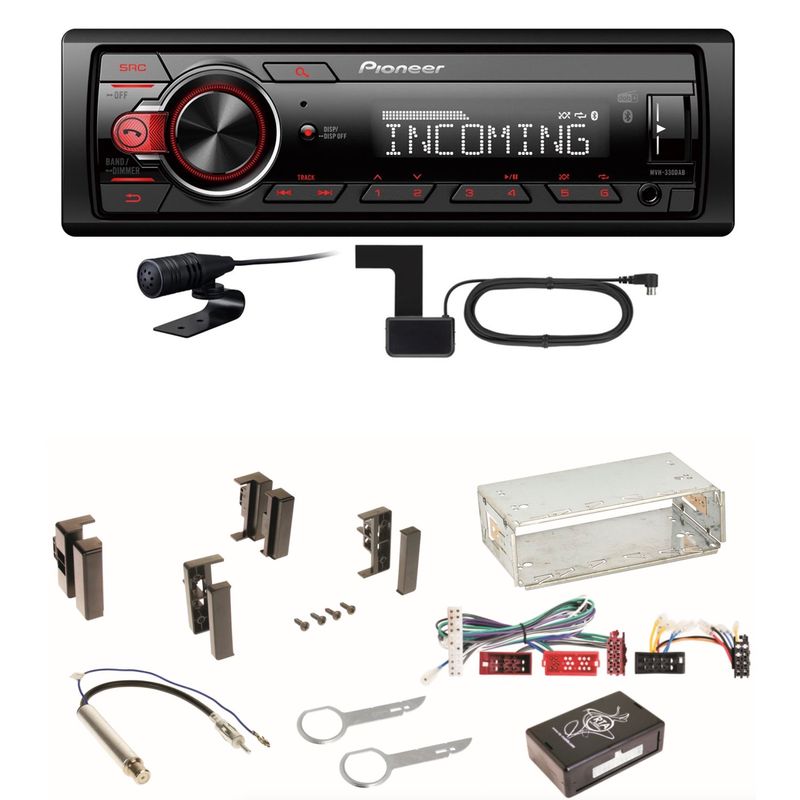 Pioneer MVH-330DAB Bluetooth Digitalradio Einbauset für Audi A4 B5 A6 4B C4 A8 Pioneer MVH-330DAB Bluetooth Digitalradio Einbauset für Audi A4 B5 A6 4B C4 A8