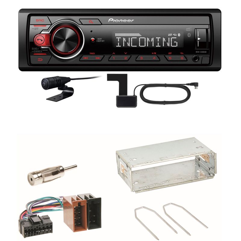 Pioneer MVH-330DAB Bluetooth Digitalradio Einbauset für Renault Clio 1 2 Twingo Pioneer MVH-330DAB Bluetooth Digitalradio Einbauset für Renault Clio 1 2 Twingo