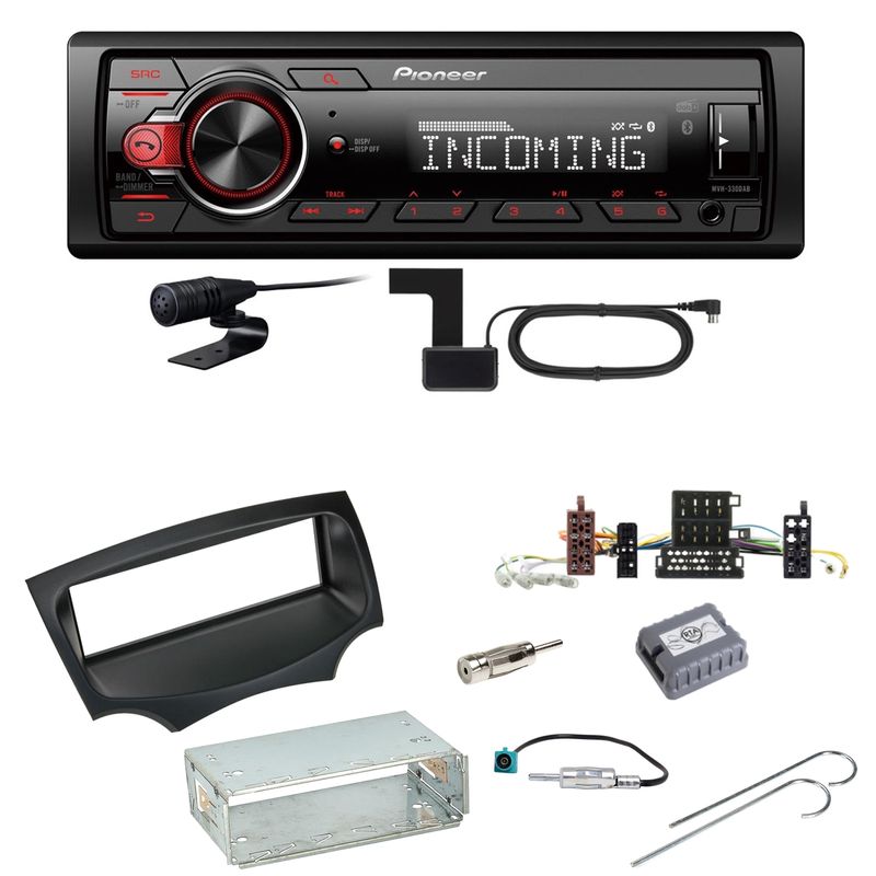 Pioneer MVH-330DAB Bluetooth Digitalradio Einbauset für Ford KA RU8 Pioneer MVH-330DAB Bluetooth Digitalradio Einbauset für Ford KA RU8