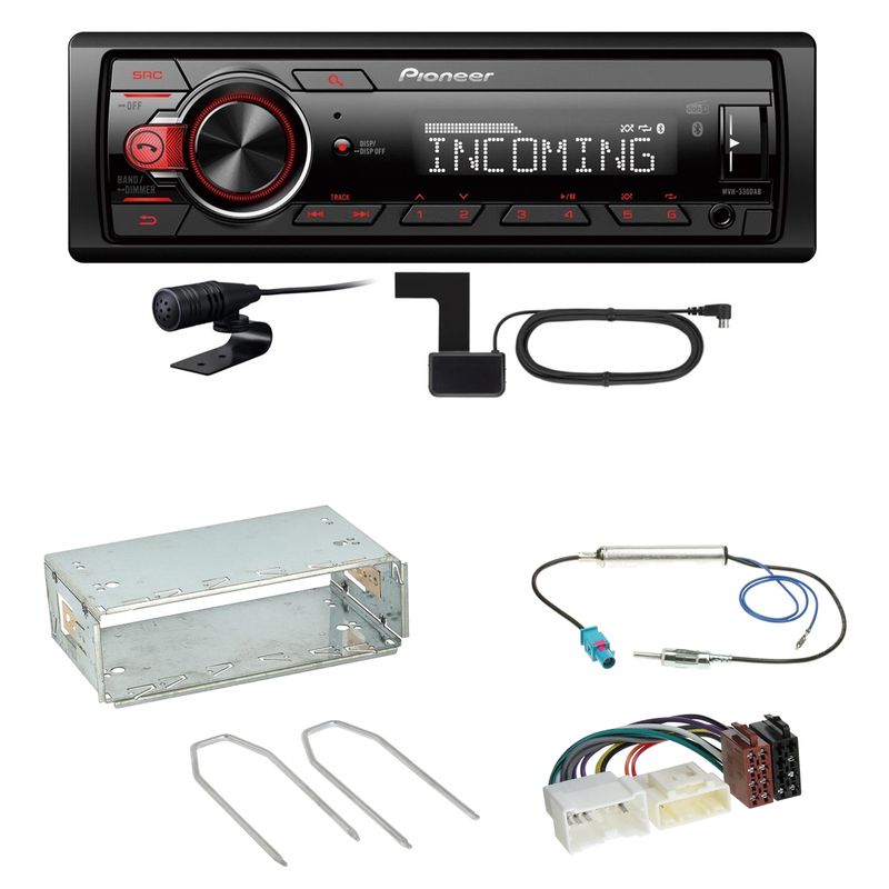 Pioneer MVH-330DAB Bluetooth Digitalradio Einbauset für Mercedes Citan W415 Pioneer MVH-330DAB Bluetooth Digitalradio Einbauset für Mercedes Citan W415