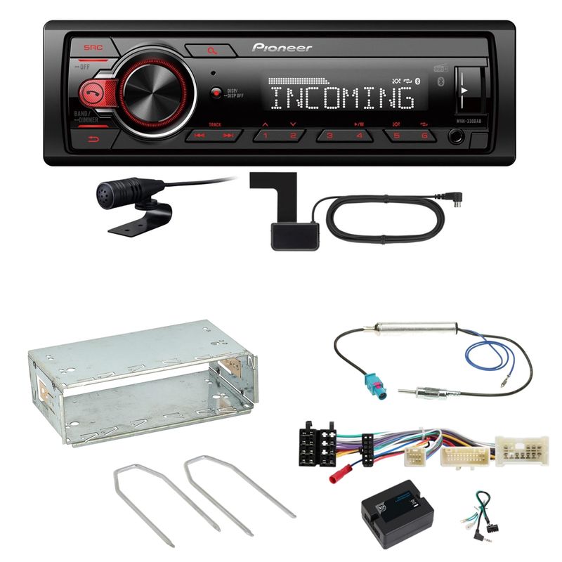 Pioneer MVH-330DAB Bluetooth Digitalradio Einbauset für Mercedes Citan W415 Pioneer MVH-330DAB Bluetooth Digitalradio Einbauset für Mercedes Citan W415