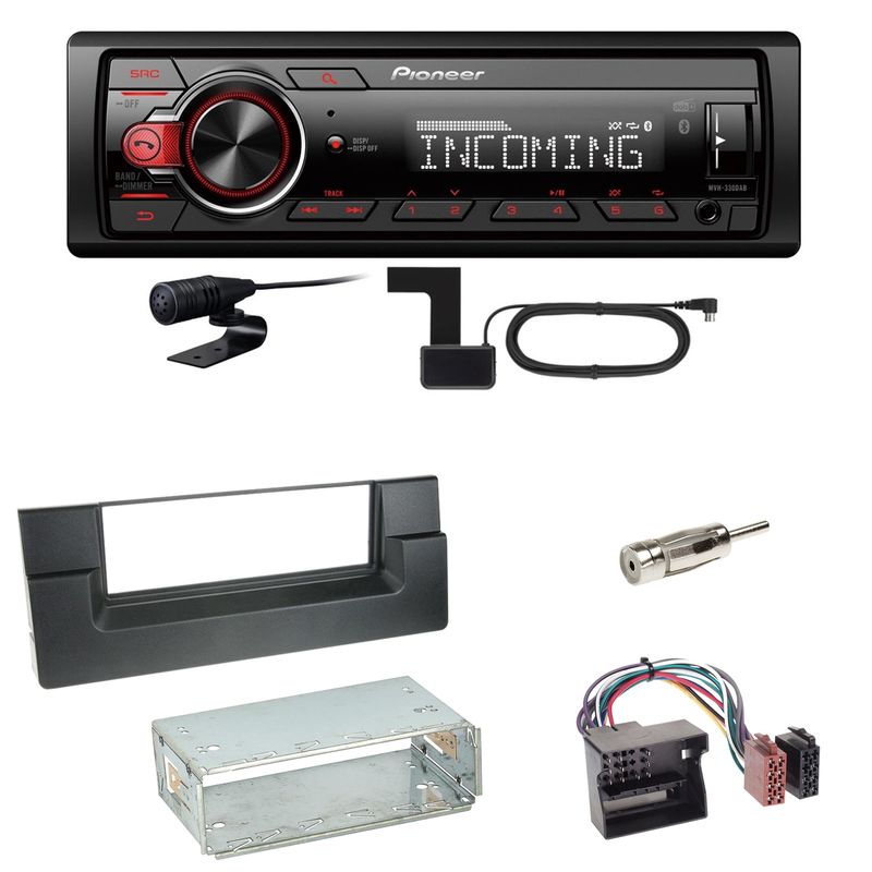Pioneer MVH-330DAB Bluetooth Digitalradio Einbauset für BMW 5er E39 ab 10/2000