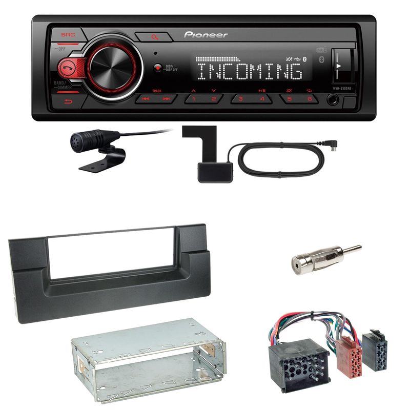 Pioneer MVH-330DAB Bluetooth Digitalradio Einbauset für BMW 5er E39 bis 09/2000