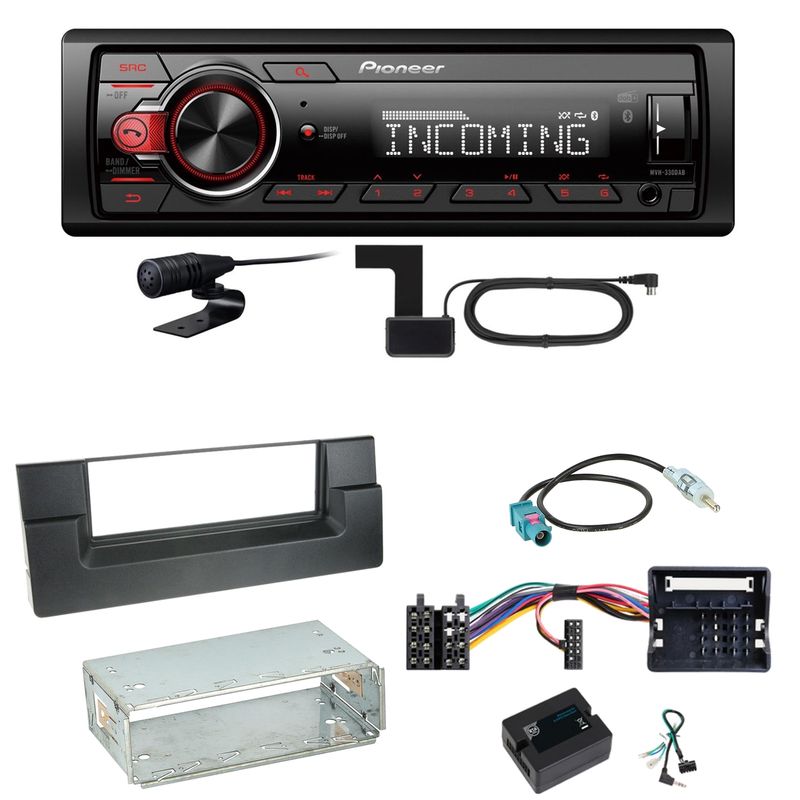 Pioneer MVH-330DAB Bluetooth Digitalradio Einbauset für BMW 5er E39 ab 10/2000