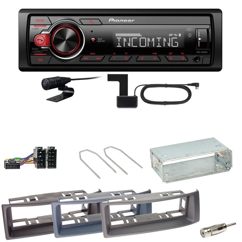 Pioneer MVH-330DAB Bluetooth Digitalradio Einbauset für Renault Megane Scenic 1 Pioneer MVH-330DAB Bluetooth Digitalradio Einbauset für Renault Megane Scenic 1