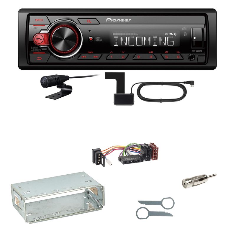 Pioneer MVH-330DAB Bluetooth Digitalradio Einbauset für Mercedes E-Klasse W124 Pioneer MVH-330DAB Bluetooth Digitalradio Einbauset für Mercedes E-Klasse W124
