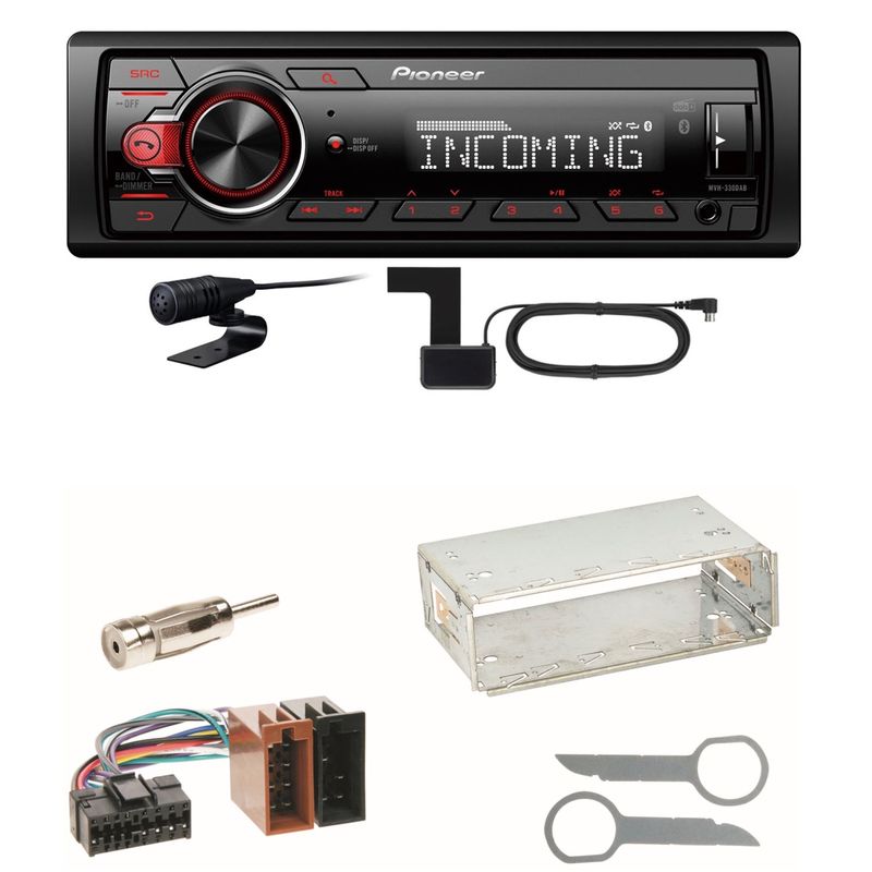 Pioneer MVH-330DAB Bluetooth DAB Einbauset für Mercedes SLK R170 W208 W210 Pioneer MVH-330DAB Bluetooth DAB Einbauset für Mercedes SLK R170 W208 W210