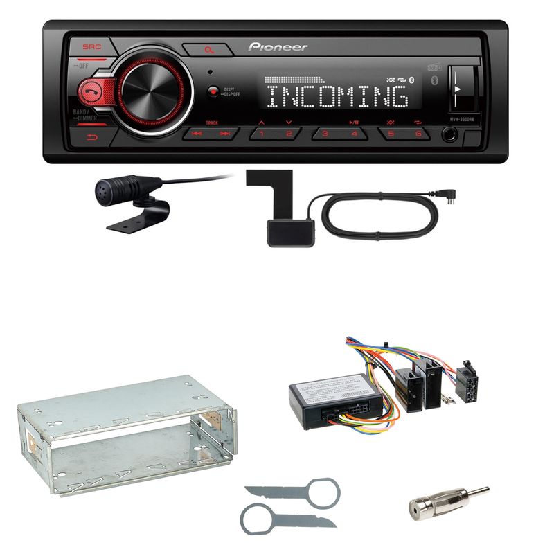 Pioneer MVH-330DAB Bluetooth Digitalradio Einbauset für Mercedes W210 ab 08/99 Pioneer MVH-330DAB Bluetooth Digitalradio Einbauset für Mercedes W210 ab 08/99