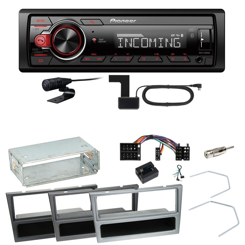 Pioneer MVH-330DAB Bluetooth DAB Einbauset für Opel Omega B Meriva A Agila Vivaro Pioneer MVH-330DAB Bluetooth DAB Einbauset für Opel Omega B Meriva A Agila Vivaro