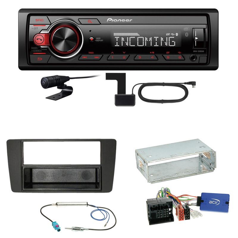 Pioneer MVH-330DAB Bluetooth Digitalradio Einbauset für Skoda Yeti 5L Octavia 2