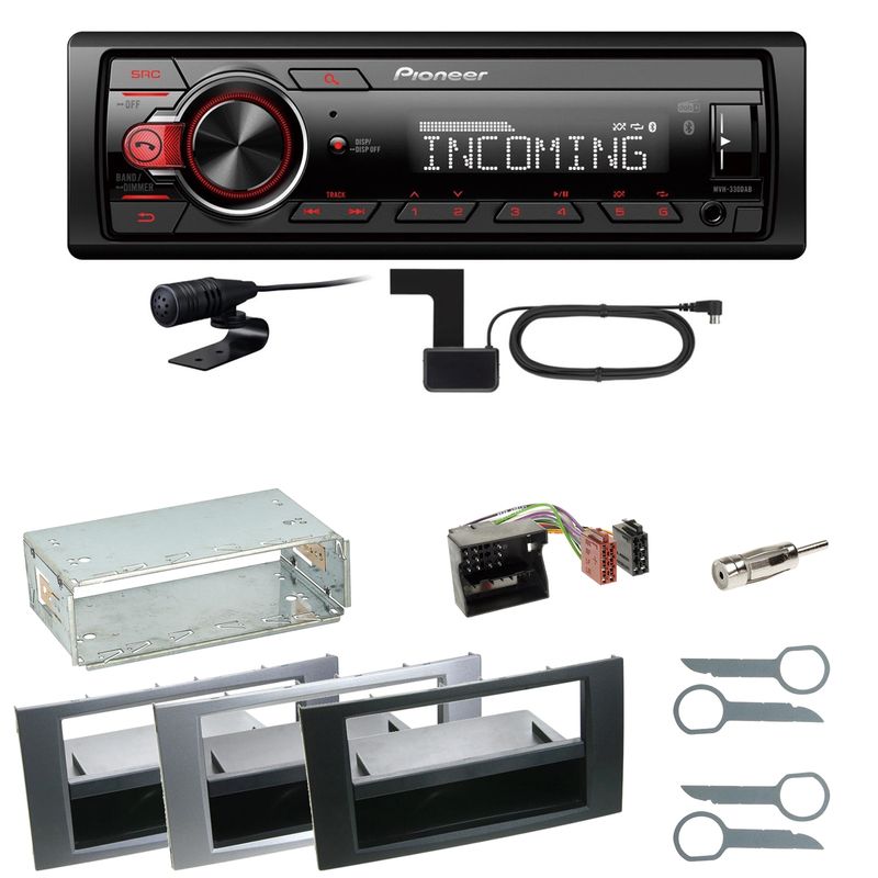 Pioneer MVH-330DAB Bluetooth DAB Einbauset für Ford Focus C-Max Fiesta Transit Pioneer MVH-330DAB Bluetooth DAB Einbauset für Ford Focus C-Max Fiesta Transit