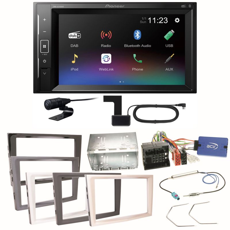 Pioneer DMH-A240DAB Digitalradio Einbauset für Opel Astra H Corsa D Zafira B Antara Pioneer DMH-A240DAB Digitalradio Einbauset für Opel Astra H Corsa D Zafira B Antara