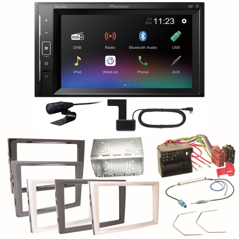Pioneer DMH-A240DAB Digitalradio Einbauset für Opel Astra H Corsa D Zafira B Antara Pioneer DMH-A240DAB Digitalradio Einbauset für Opel Astra H Corsa D Zafira B Antara