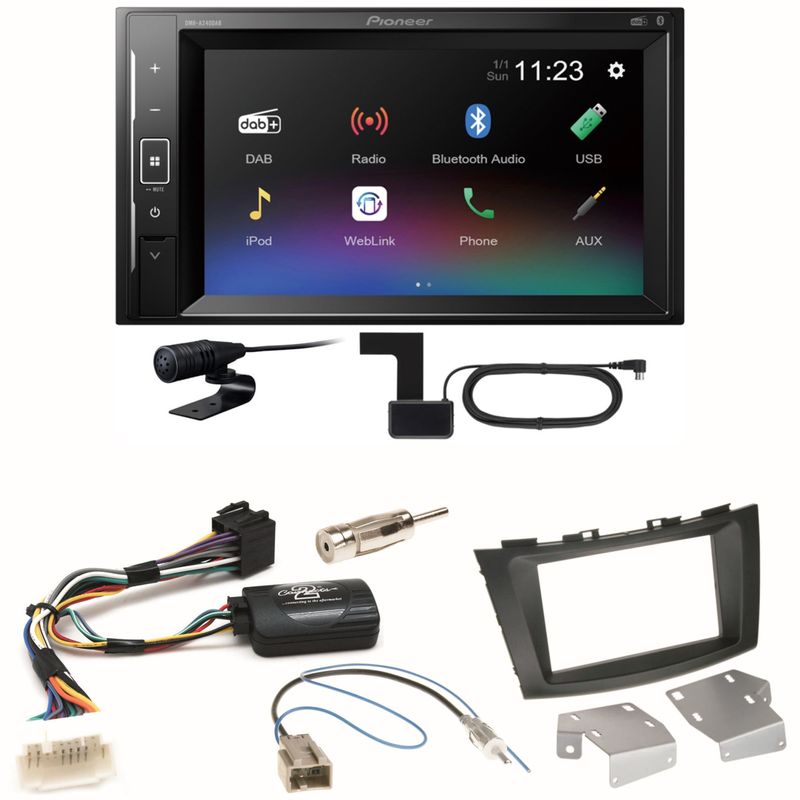 Pioneer DMH-A240DAB DAB+ Bluetooth Einbauset für Suzuki Swift Sport FZ NZ Pioneer DMH-A240DAB DAB+ Bluetooth Einbauset für Suzuki Swift Sport FZ NZ