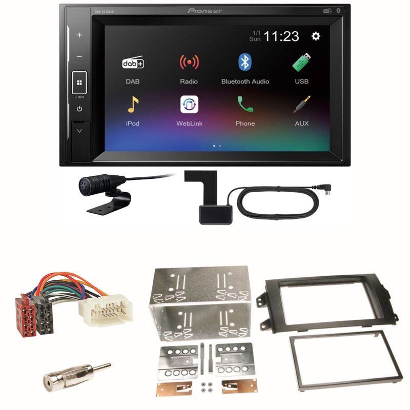 Pioneer DMH-A240DAB Digitalradio Bluetooth Einbauset für Suzuki SX 4 Fiat Sedici Pioneer DMH-A240DAB Digitalradio Bluetooth Einbauset für Suzuki SX 4 Fiat Sedici