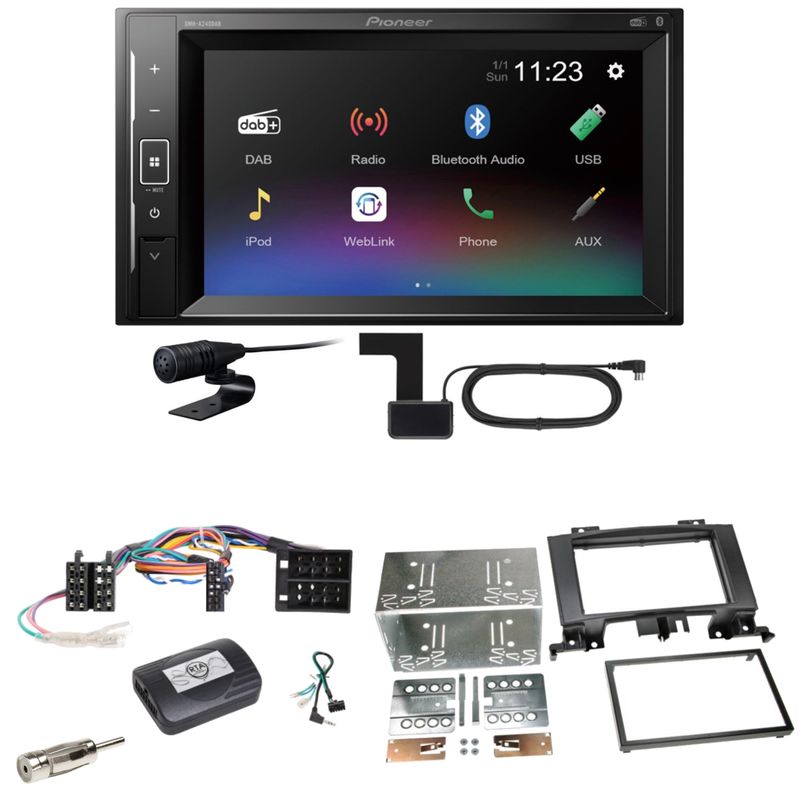 Pioneer DMH-A240DAB DAB+ Bluetooth Einbauset für Mercedes Sprinter W906 Crafter