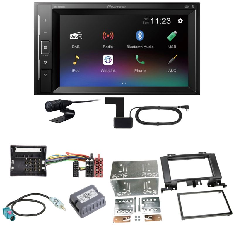 Pioneer DMH-A240DAB DAB+ Bluetooth Einbauset für Mercedes Sprinter W906 Crafter