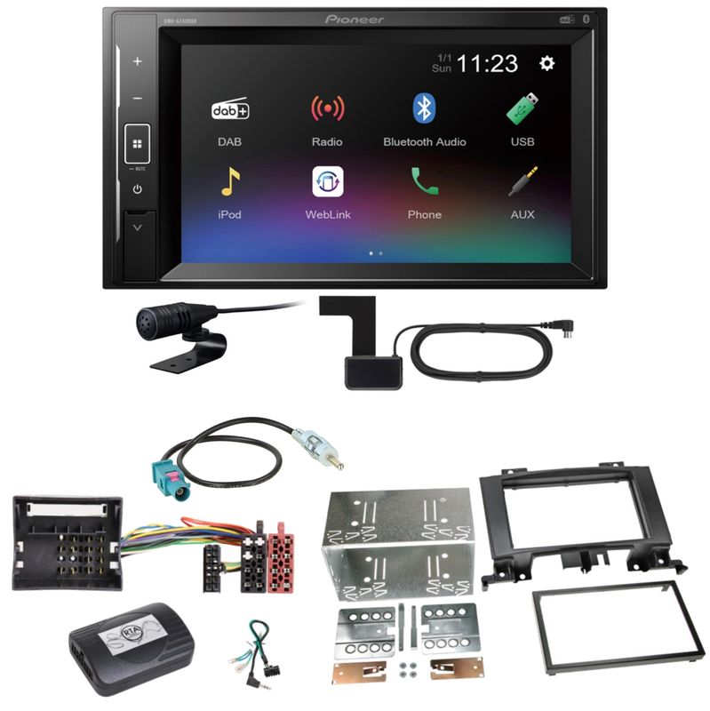 Pioneer DMH-A240DAB DAB+ Bluetooth Einbauset für Mercedes Sprinter W906 Crafter