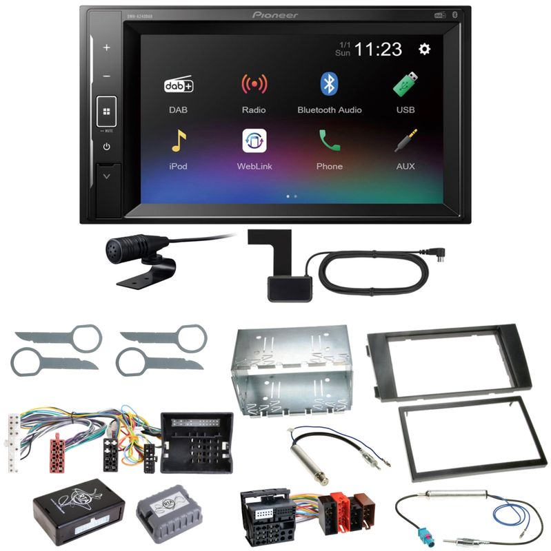 Pioneer DMH-A240DAB Digitalradio Bluetooth Einbauset für Audi A6 4B Facelift Pioneer DMH-A240DAB Digitalradio Bluetooth Einbauset für Audi A6 4B Facelift