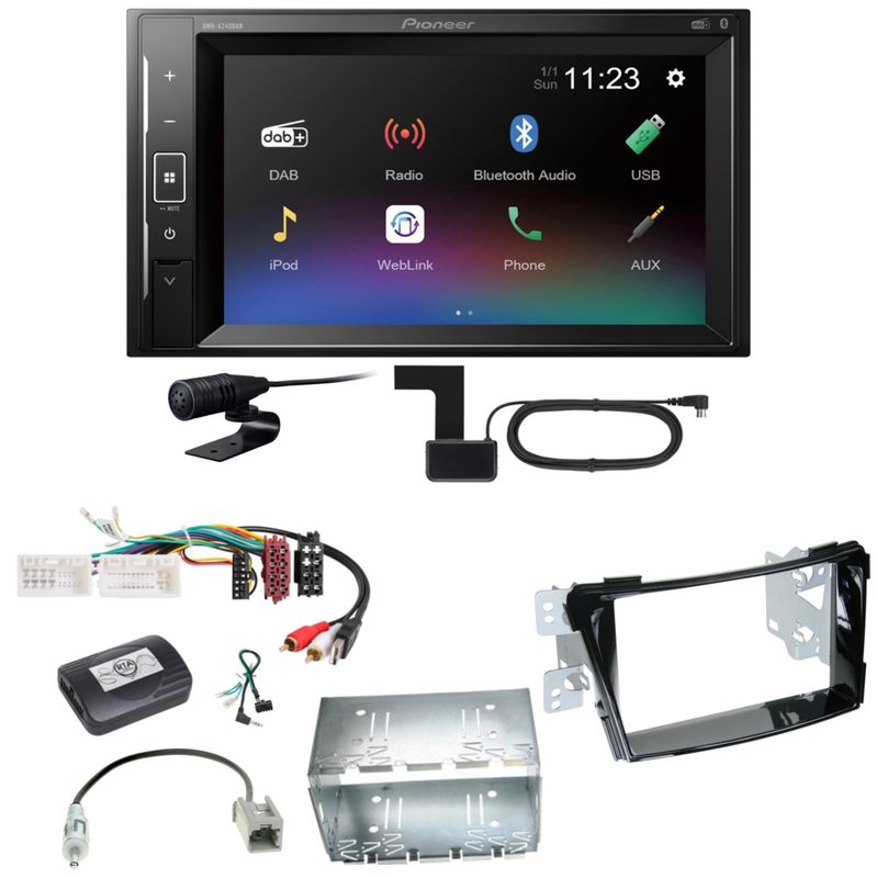 Pioneer DMH-A240DAB Digitalradio Bluetooth Einbauset für Hyundai i40 VF